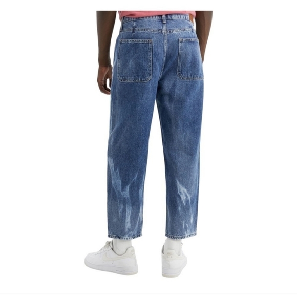 NWT BDG Urban Outfitters Tie Dye Staight Leg Jeans in Vintage Bow Blue 32/30 - Picture 3 of 3